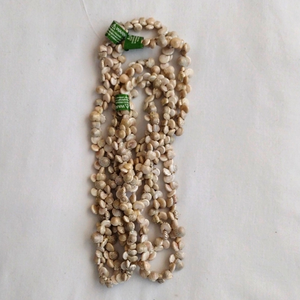 Two Strands of Hilo Shells Necklaces 18 ½" Unisex